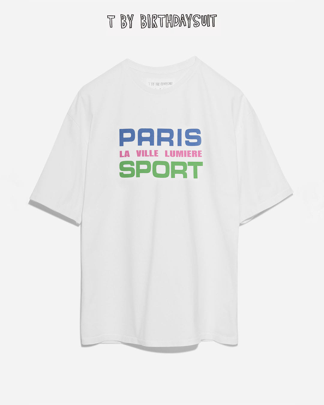 PARIS SPORT T-SHIRT (WHITE - COBALT)